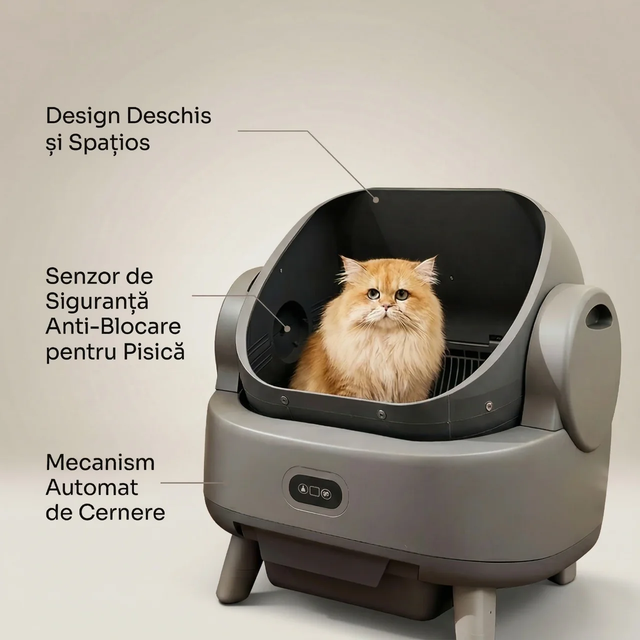 Product hero cat litter box — material detail